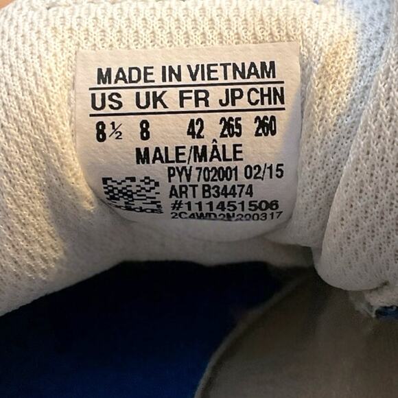 adidas ZX Flux Men's 8.5 Blue Green Geometric Weave Multicolor Torsion Sneakers - Picture 7 of 16